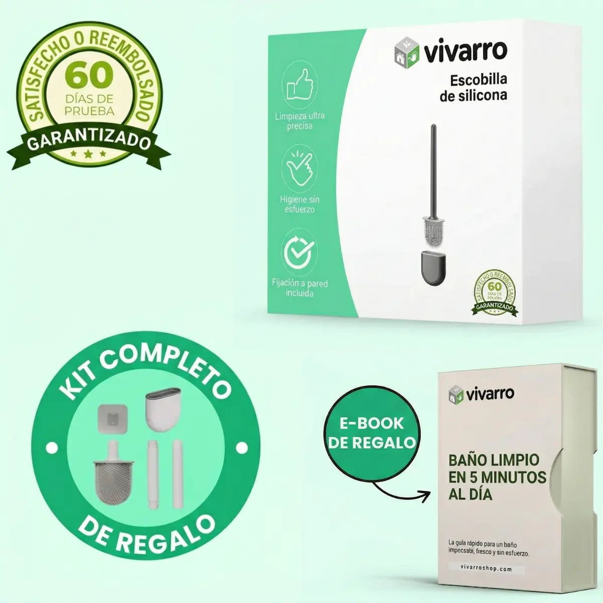 FlexiWC – Cepillo de inodoro de silicona suave y eficaz Vivarro