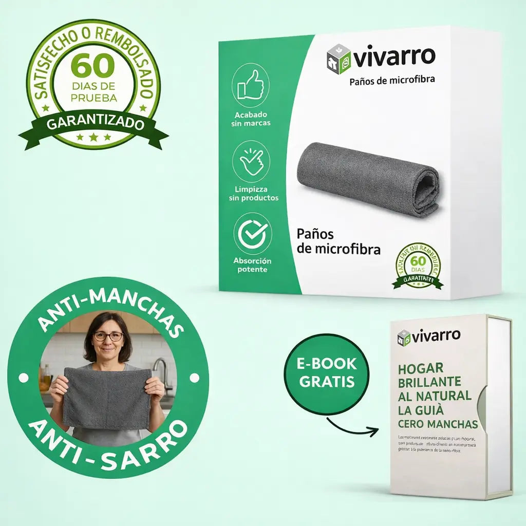 MagicClean | Paño de microfibra ultra-absorbente | Sin rastros y anti-sarro Vivarro