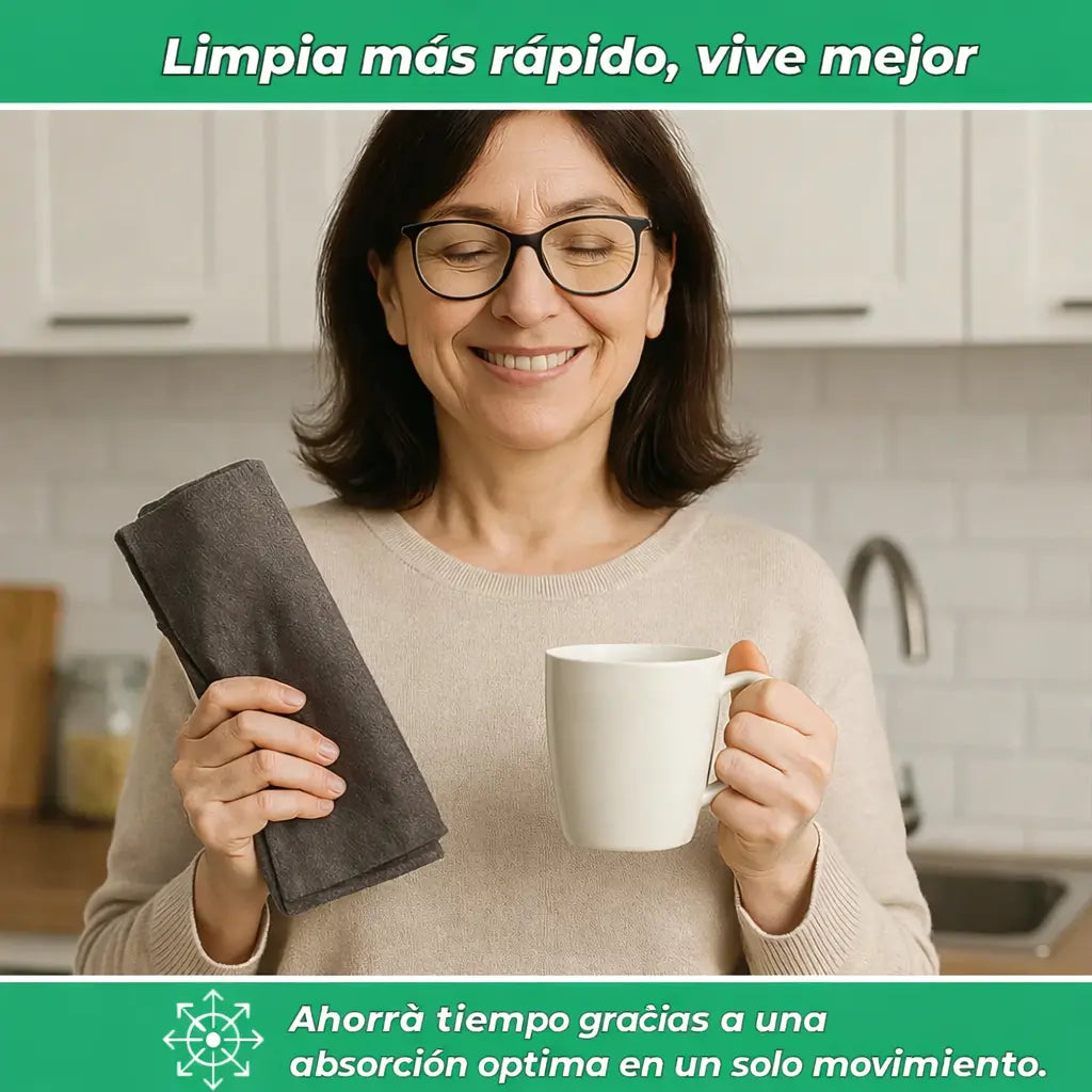 MagicClean | Paño de microfibra ultra-absorbente | Sin rastros y anti-sarro Vivarro