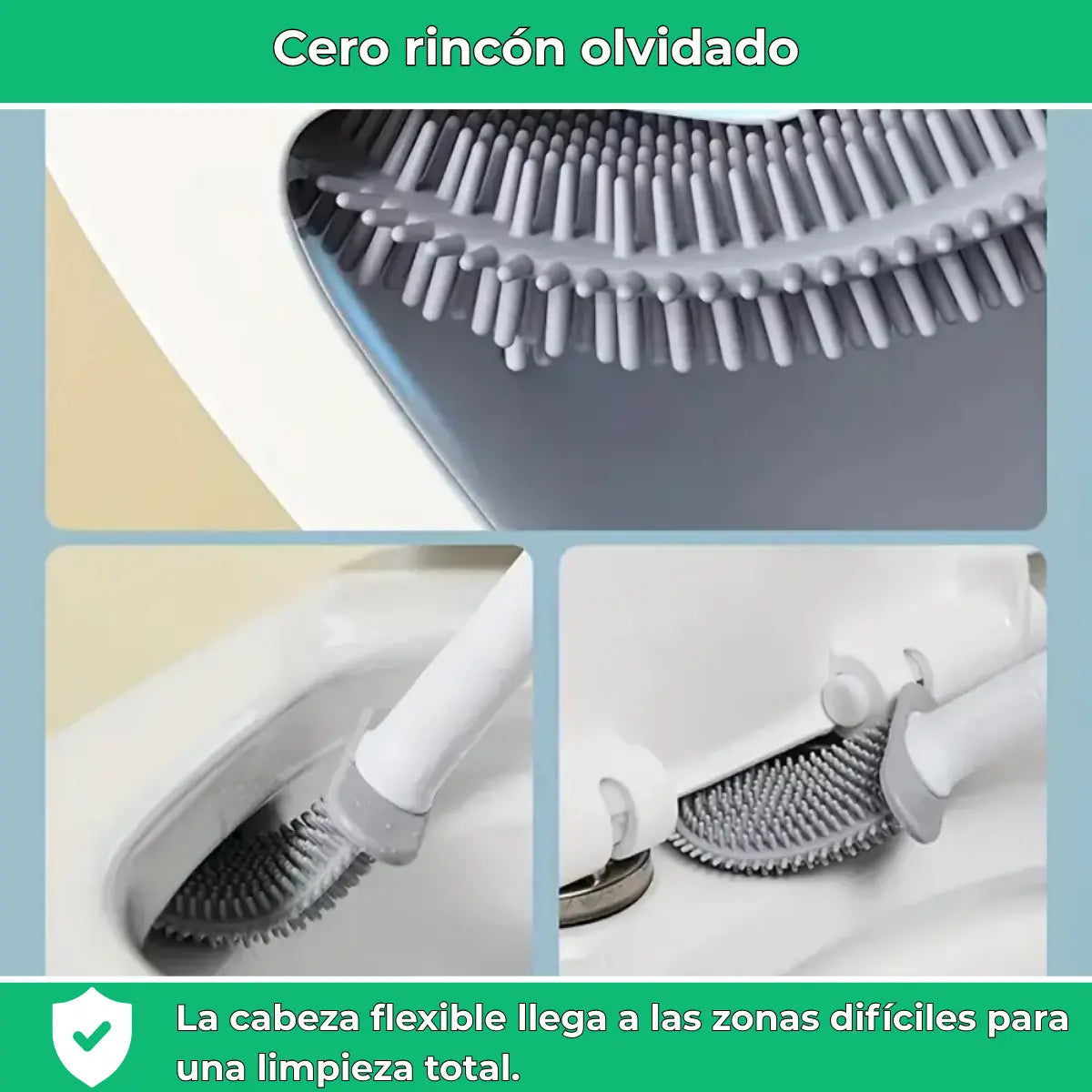 FlexiWC – Cepillo de inodoro de silicona suave y eficaz Vivarro
