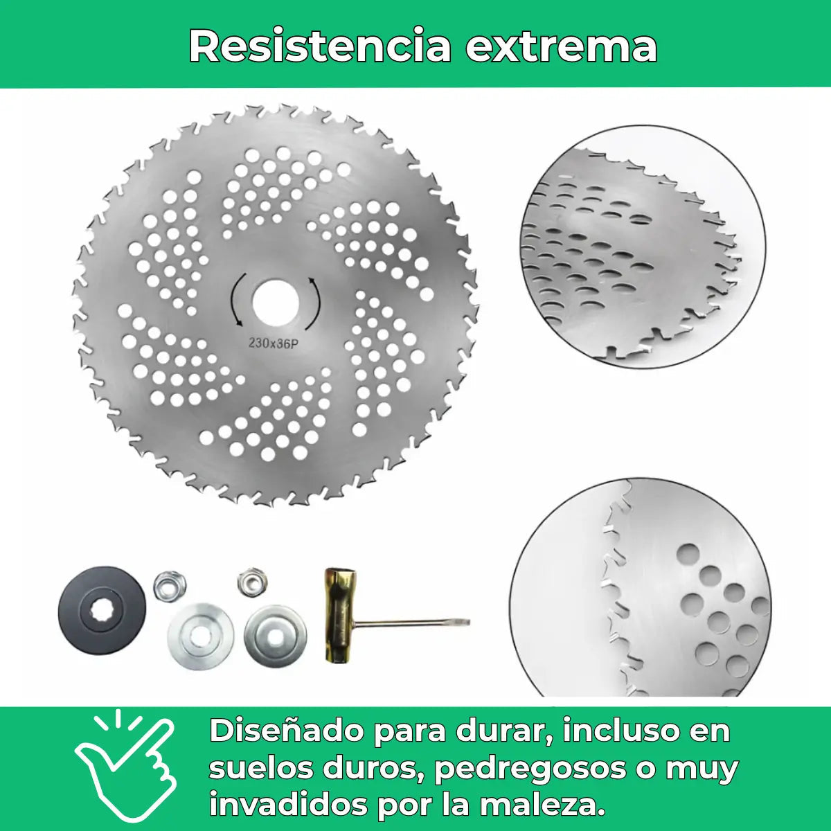 G90 PRO – Disco multifunciones indestructible para desbrozadora Vivarro