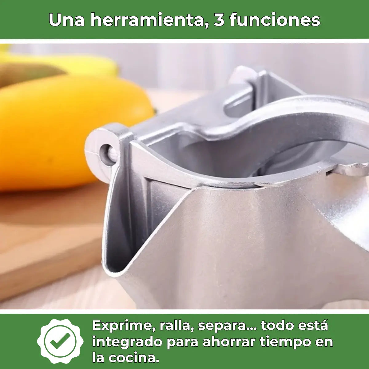 CitruMax | Exprimidor manual de acero 3 en 1 | Zumo fresco en segundos Vivarro