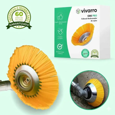 G80 PRO | Cabezal de desbrozadora de nailon | Acabado impecable y mantenimiento preciso Vivarro