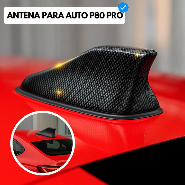 P80 PRO | Antena de auto aleta de tiburón – Señal de radio y GPS amplificada